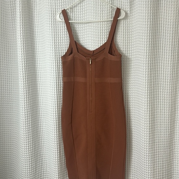 Bardot Katy Knit Dress Chestnut Tan Medium 8 - Picture 8 of 10
